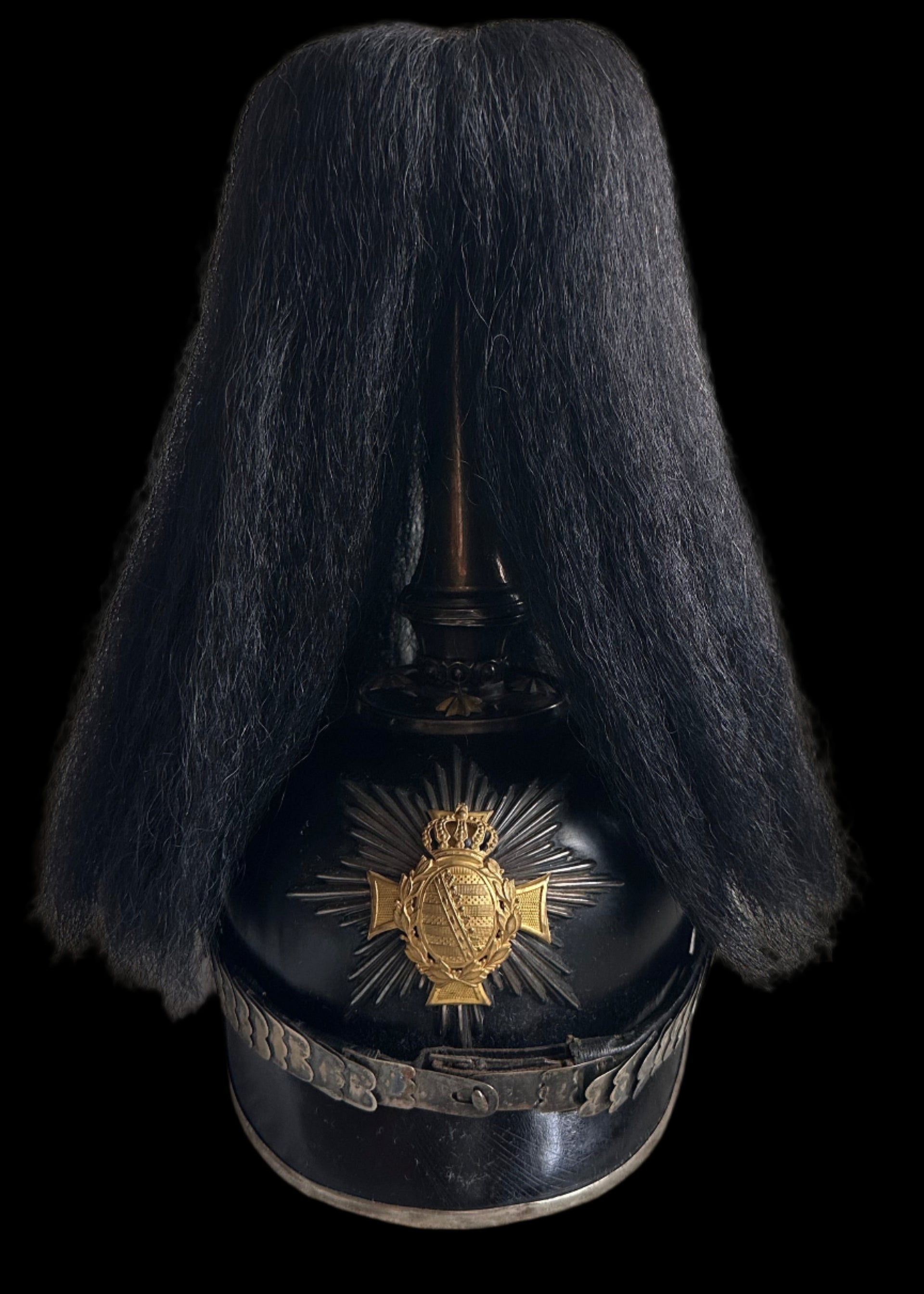 Saxon Officer’s Pickelhaube – Pioneer Btl Nr. 12, Parade Bush