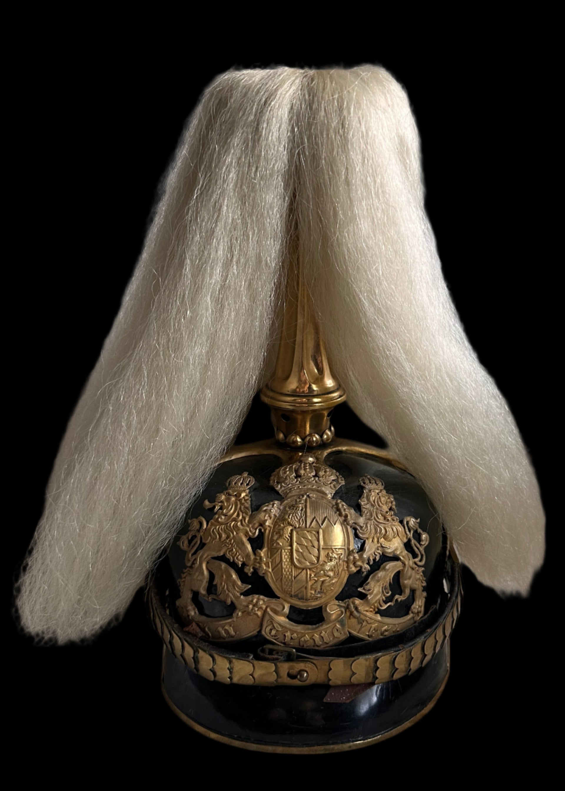 Bavarian OYV Pickelhaube with Parade Plume