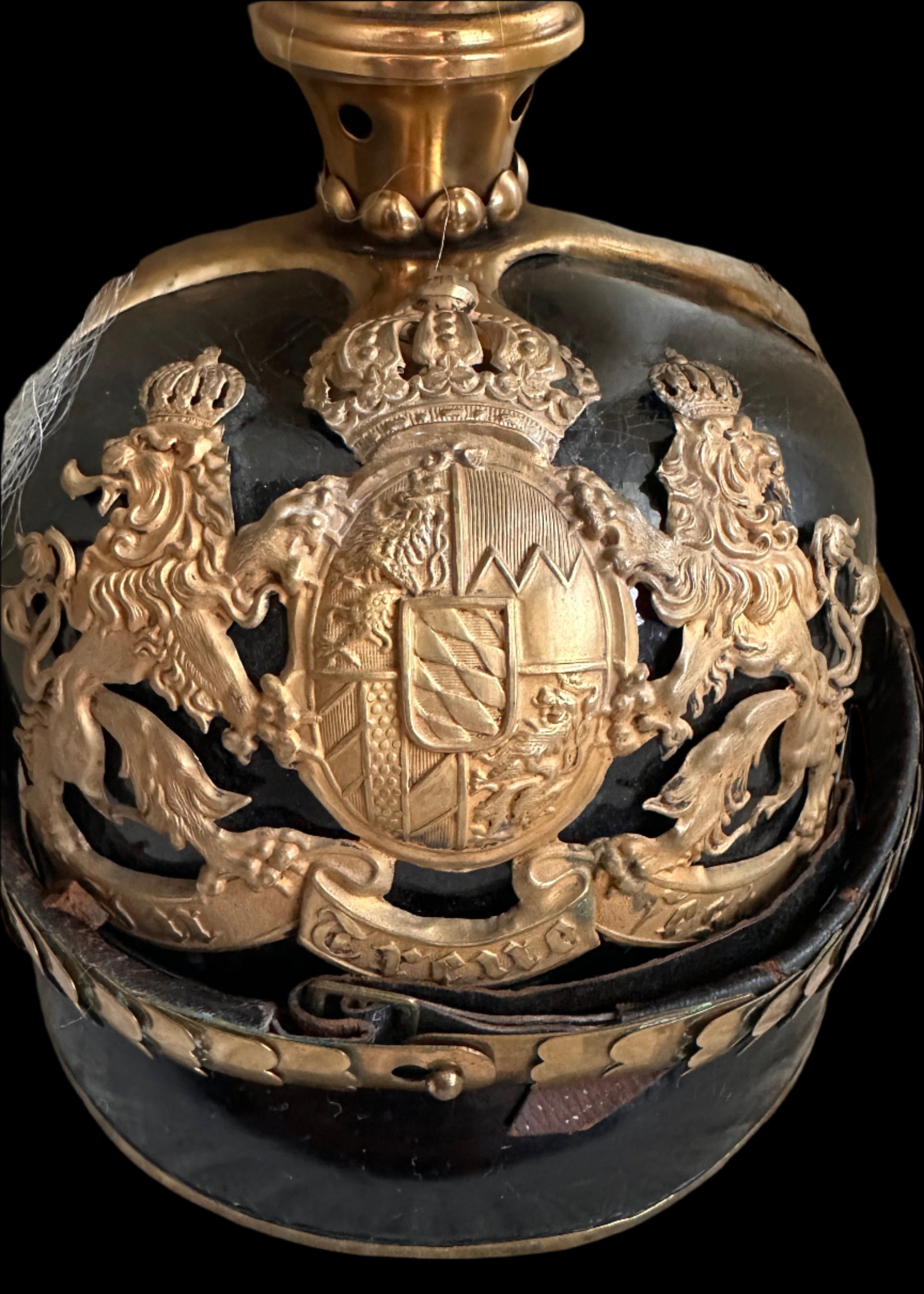 Bavarian OYV Pickelhaube with Parade Plume