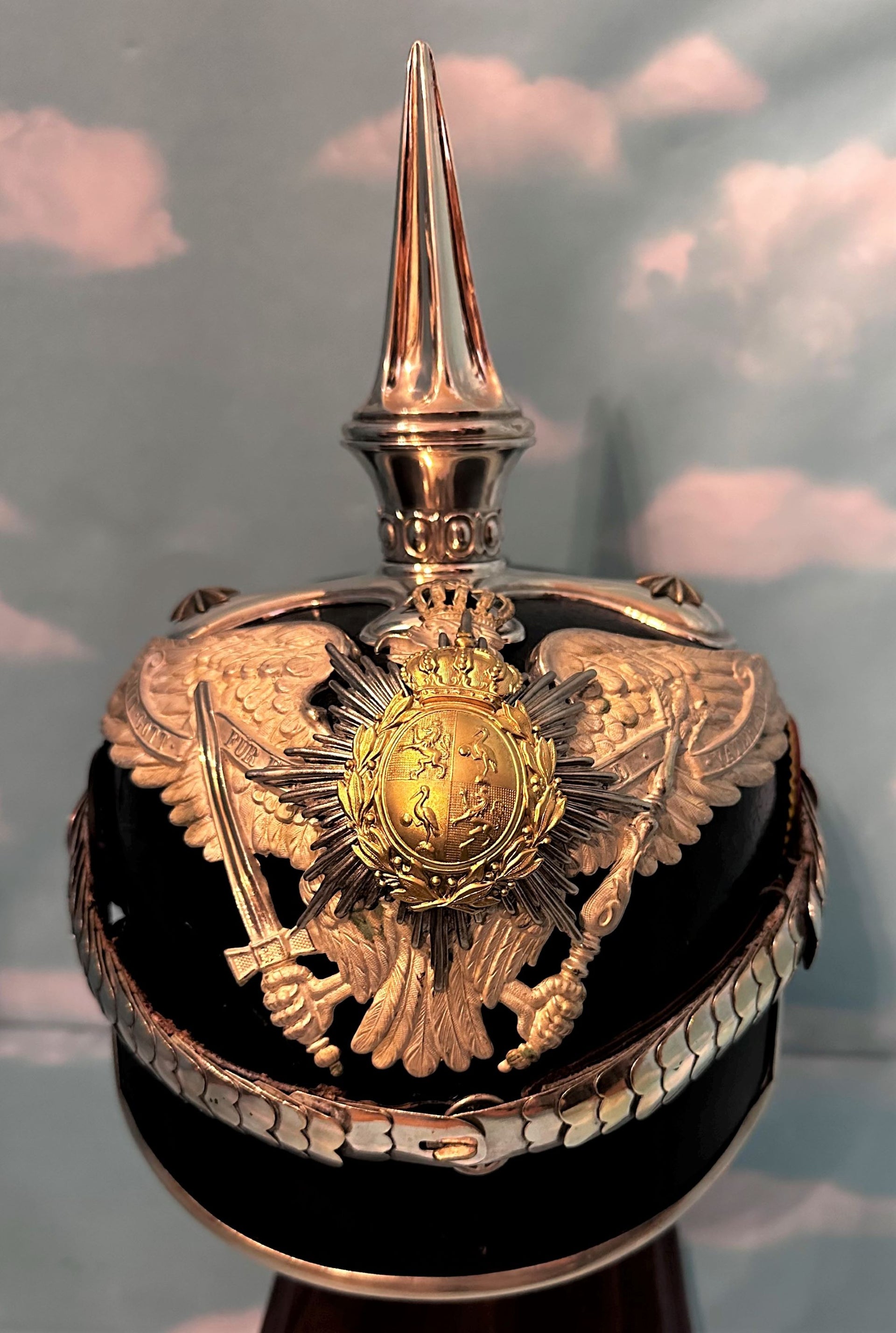 Reuss Pickelhaube / Spiked Helmet Flügel Adjutant to the Younger Reuss prince - Derrittmeister Militaria Group