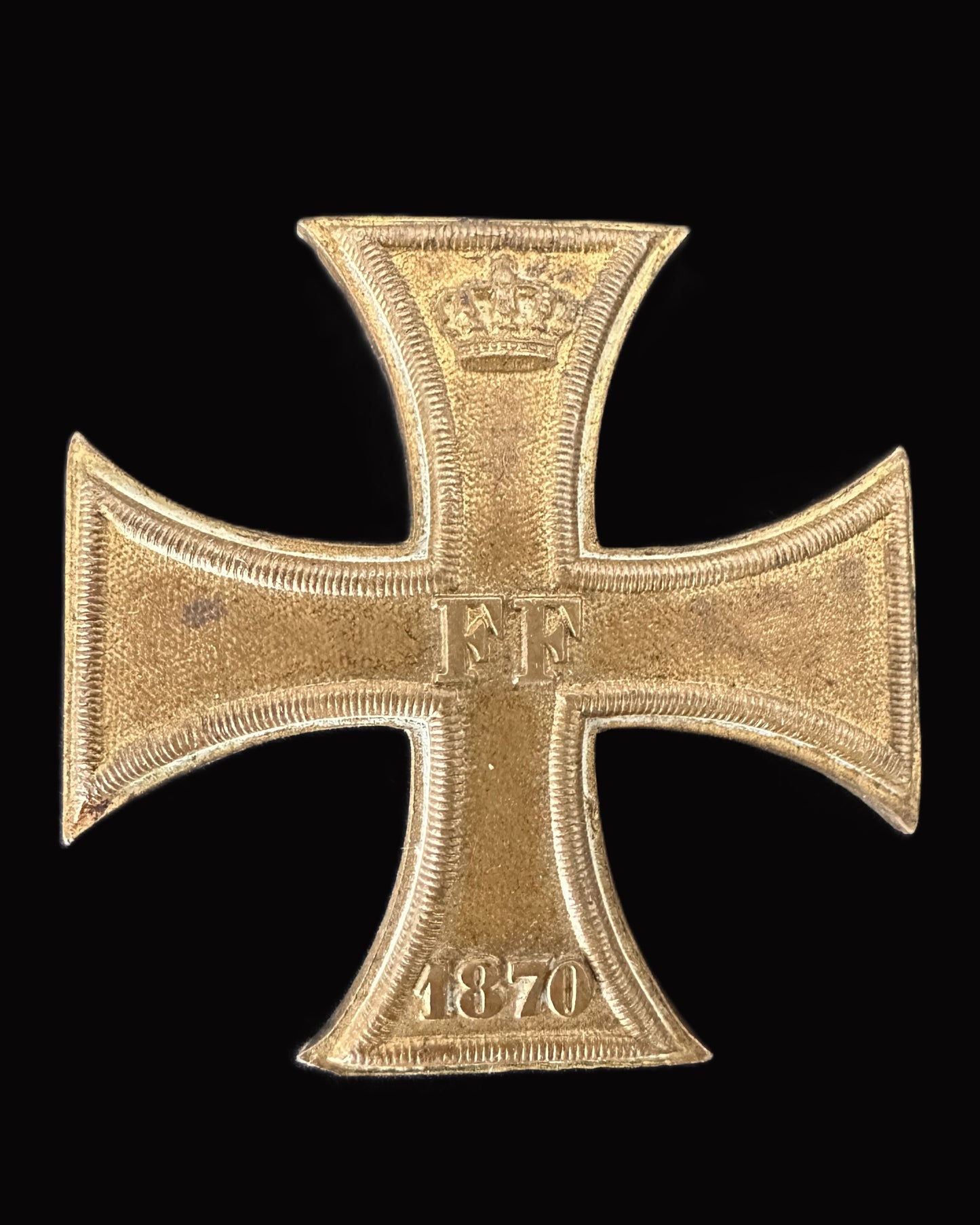 1870 Franco-Prussian War Iron Cross with Engraved Reverse – Flatback Variation