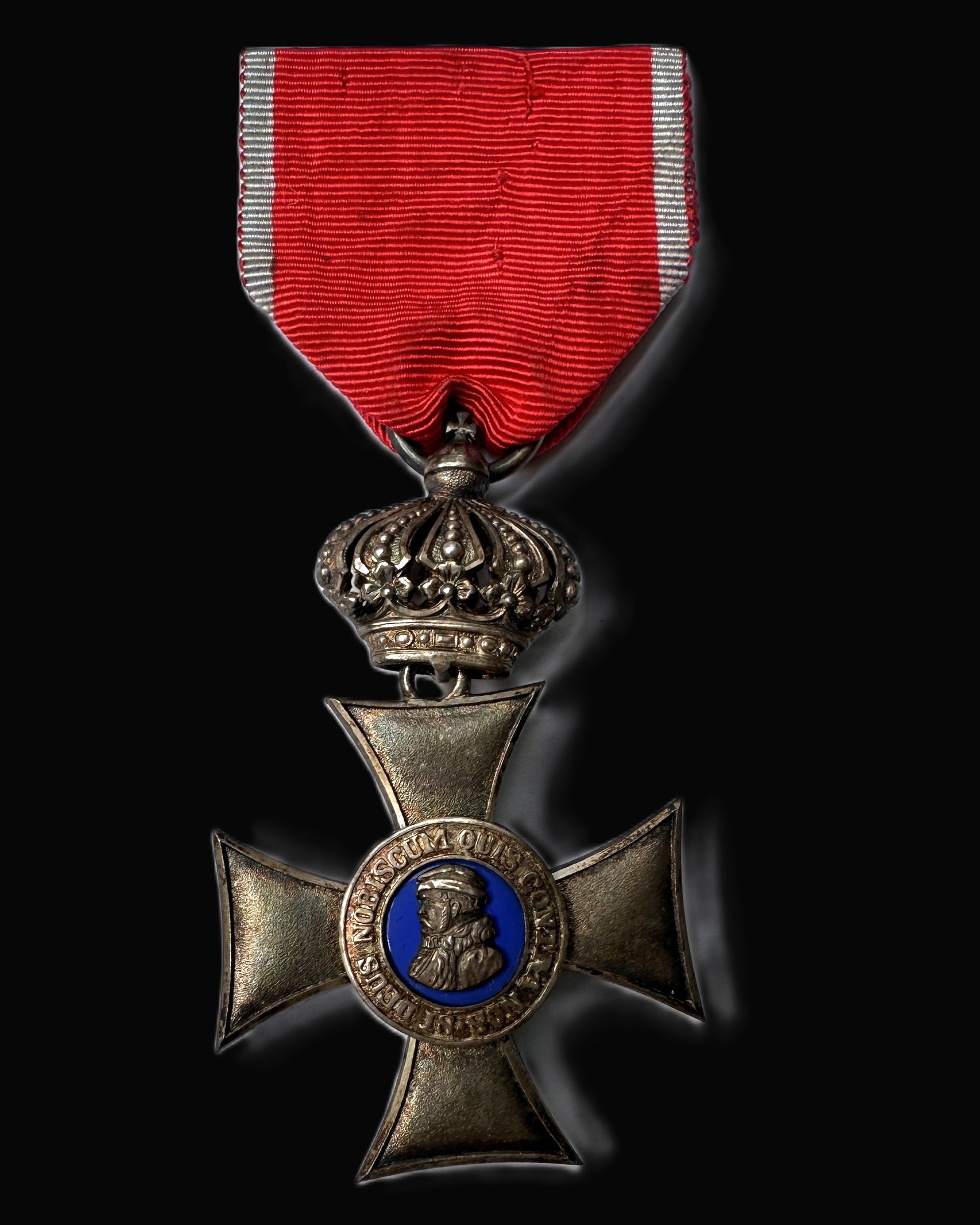 Hesse Ludwig Order Knight’s Cross with Crown – Blue Enamel Medallions