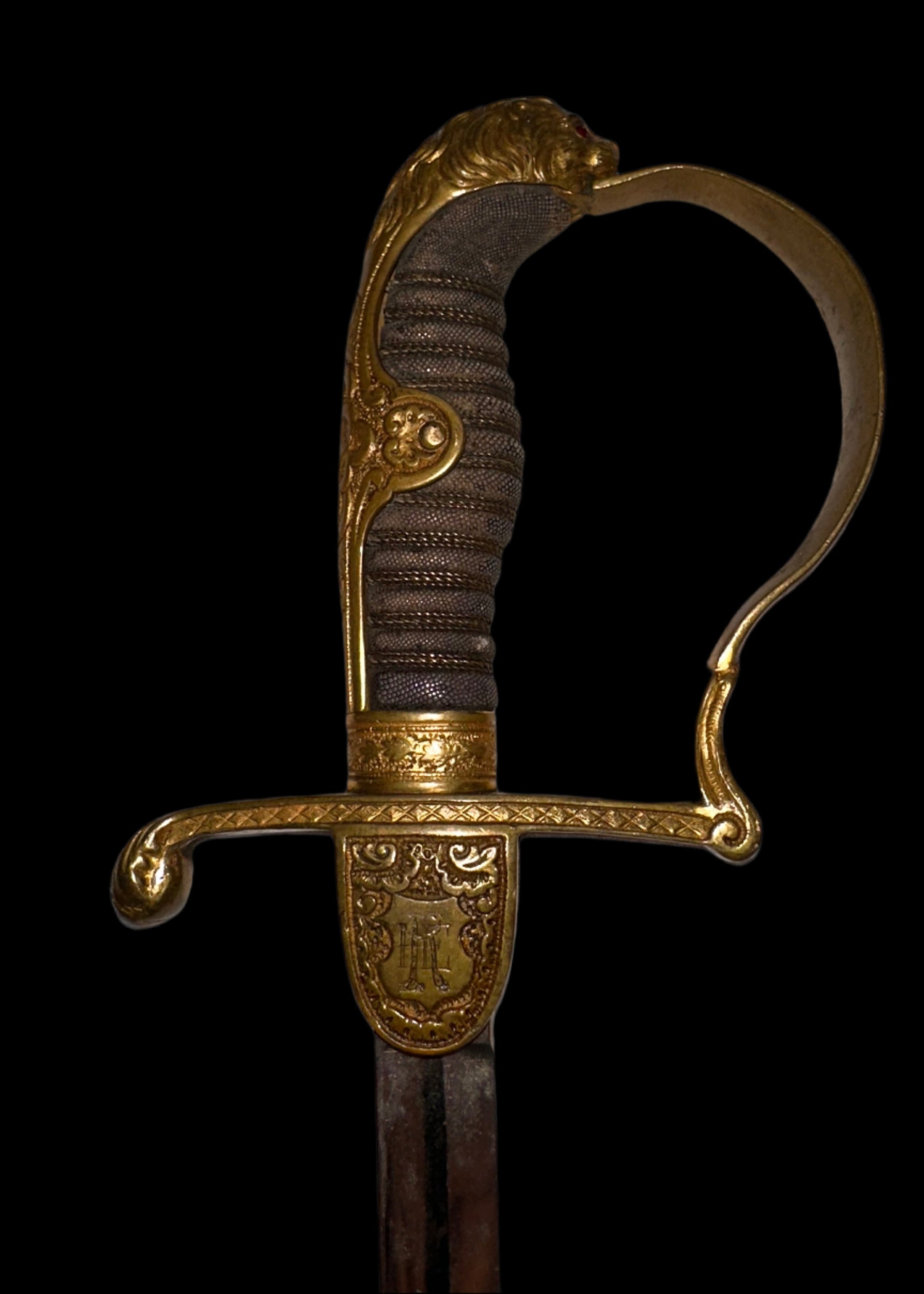 Imperial German Artillery Officer’s Sword – Fire-Gilt Guard & Monogram