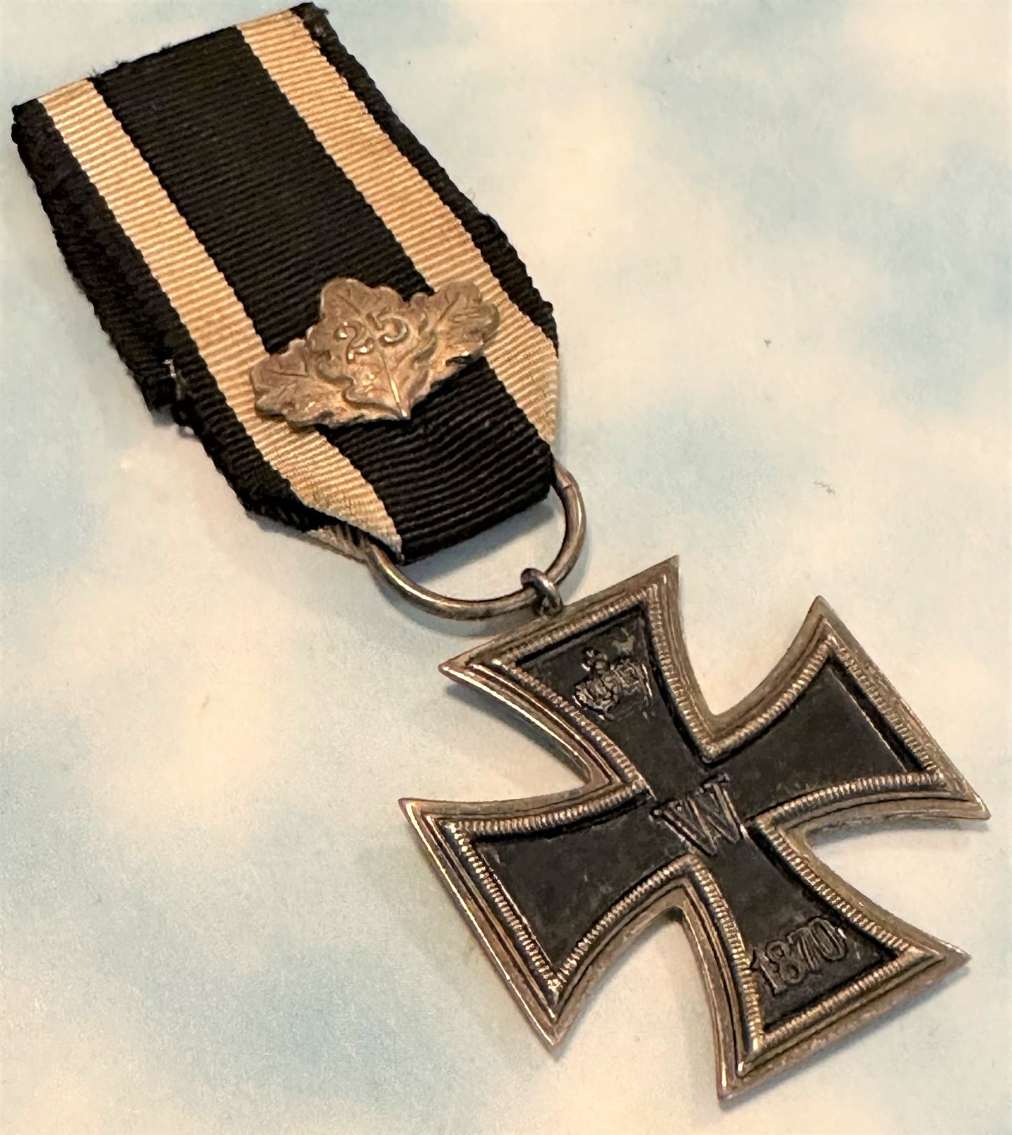 German 1870 Iron Cross 2nd Class Prinzengroße with 25 year oak leaves - Derrittmeister Militaria Group