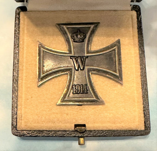 German Iron Cross 1914 1st Class in Original Presentation Case - Derrittmeister Militaria Group