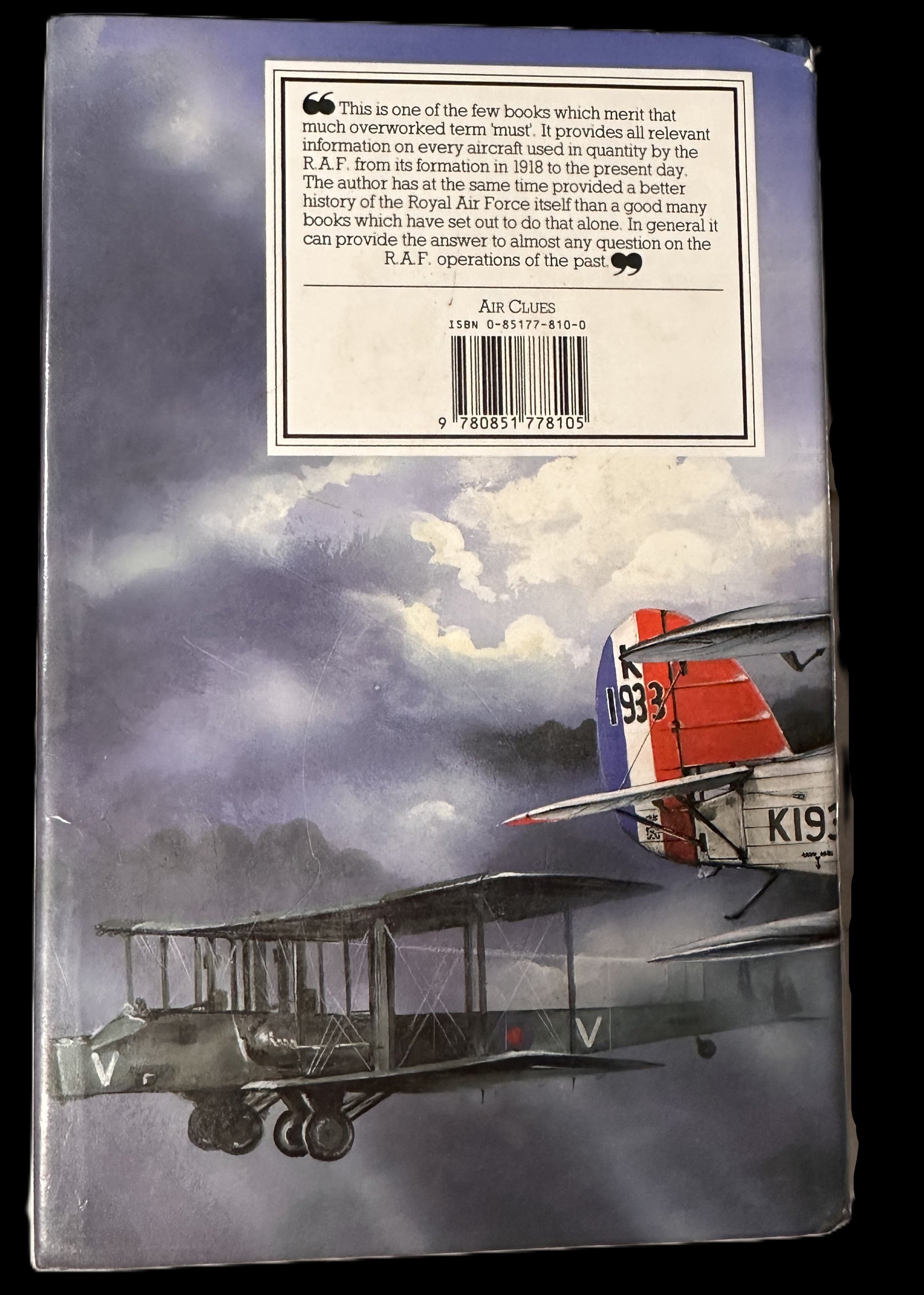 Aircraft of the Royal Air Force Since 1918 – Owen Thetford (Hardcover w/ Dust Jacket)