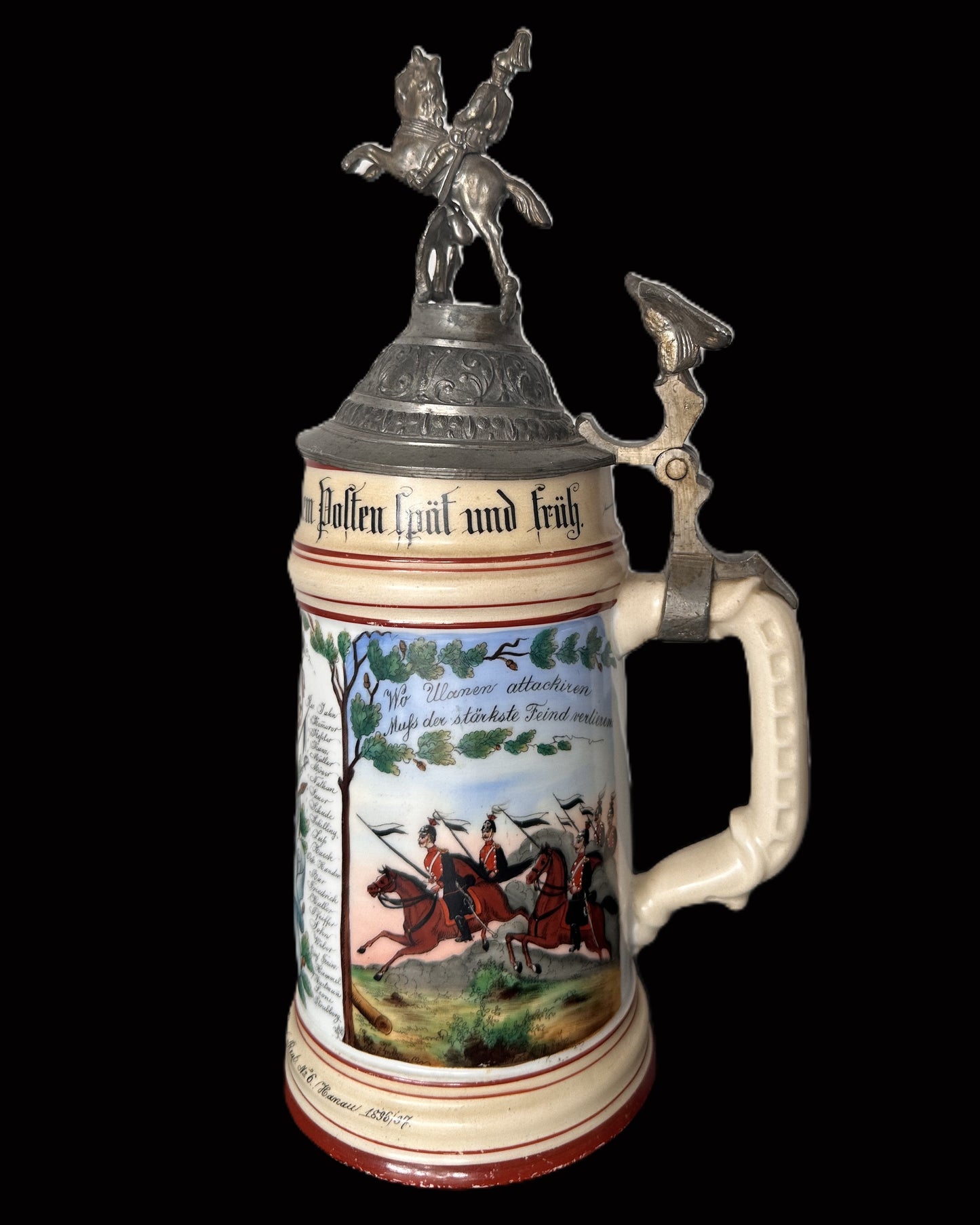 German Cavalry Regimental Beer Stein (1896-1897)