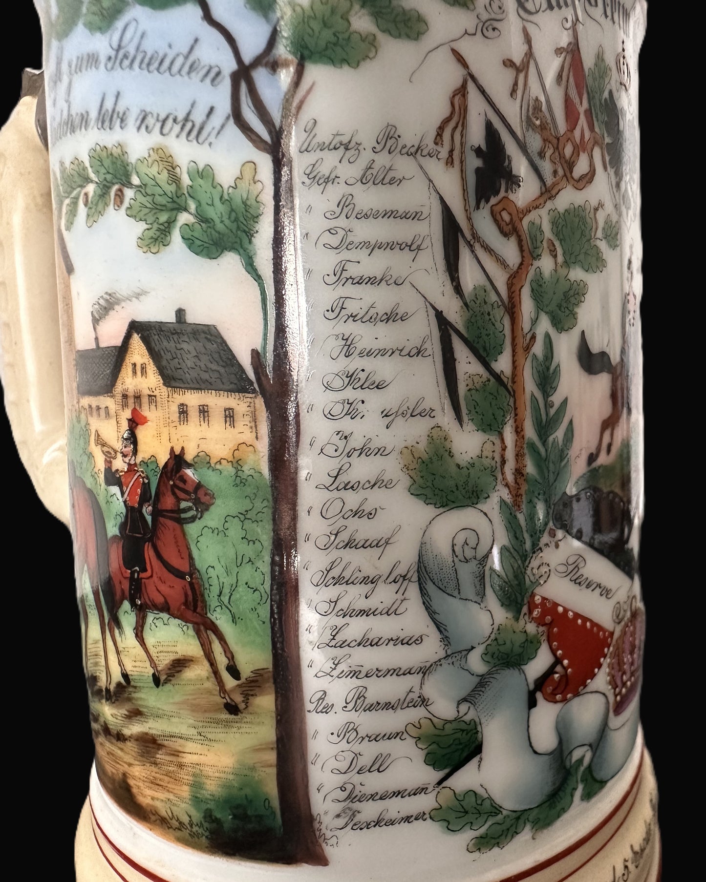 German Cavalry Regimental Beer Stein (1896-1897)