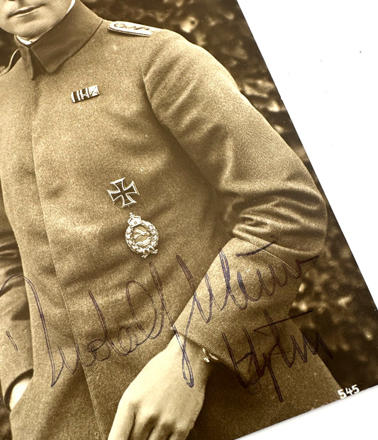 Autographed Postcard - Hauptmann Kliene - Derrittmeister Militaria Group