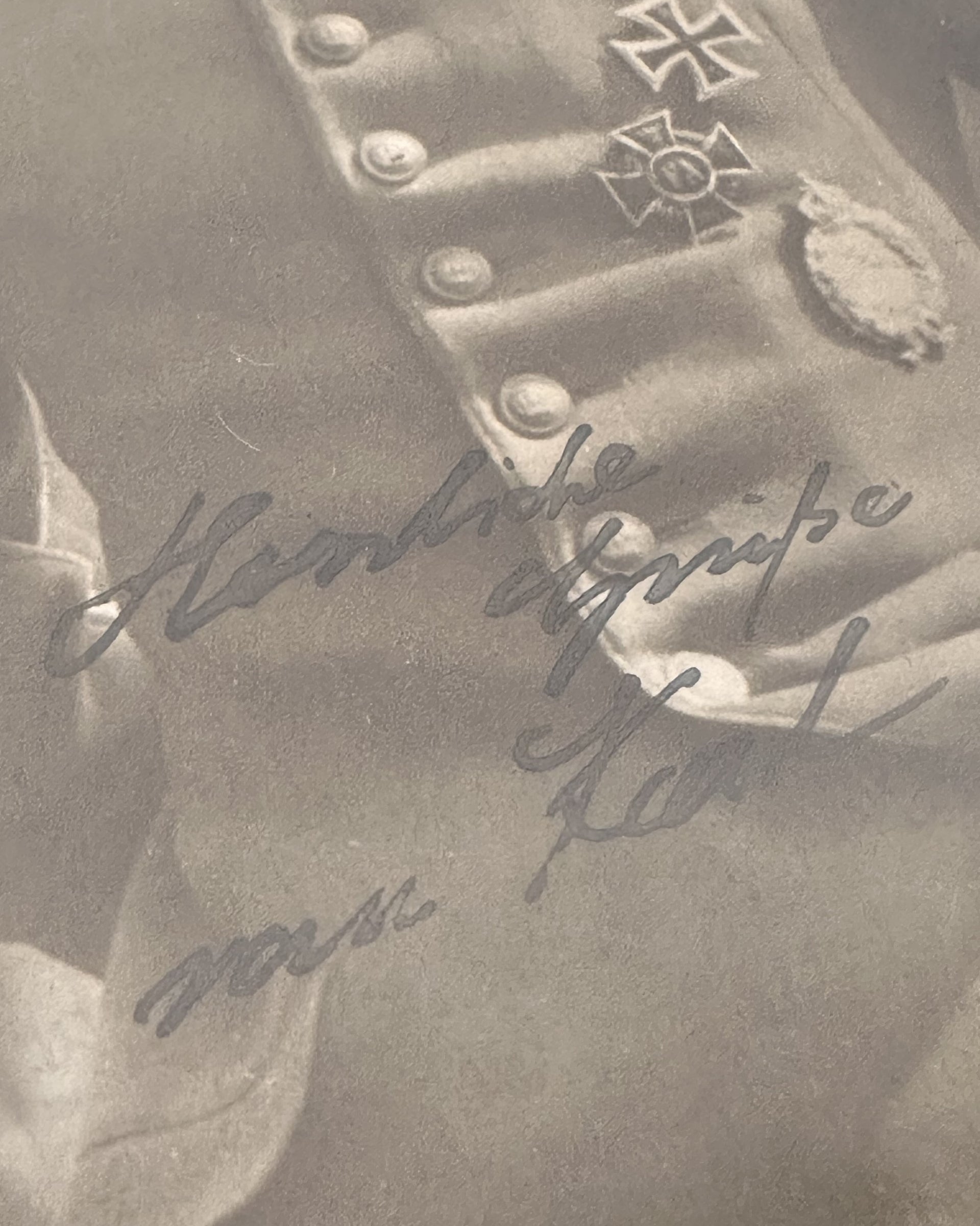 Autographed Photograph of Karl Allmenröder – Imperial German Ace, 1917 – Original Framed Display