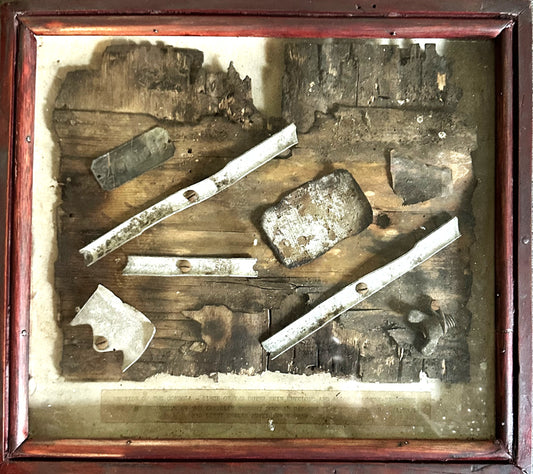 Framed Collage of Artifacts from the L-31 Zeppelin - Derrittmeister Militaria Group