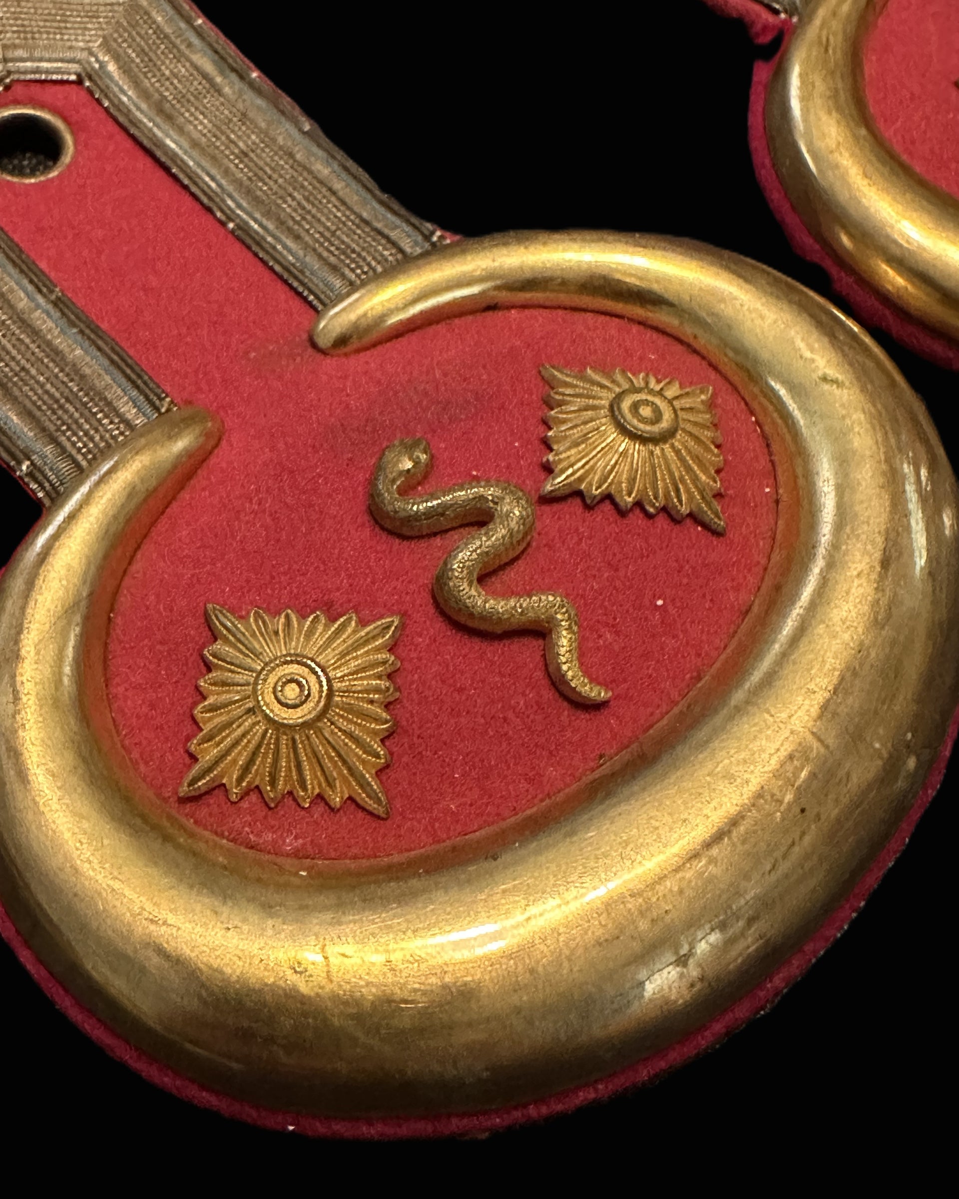 Bavarian Medical Officer’s Epaulettes – Pair (Oberstabsarzt / Senior Surgeon)