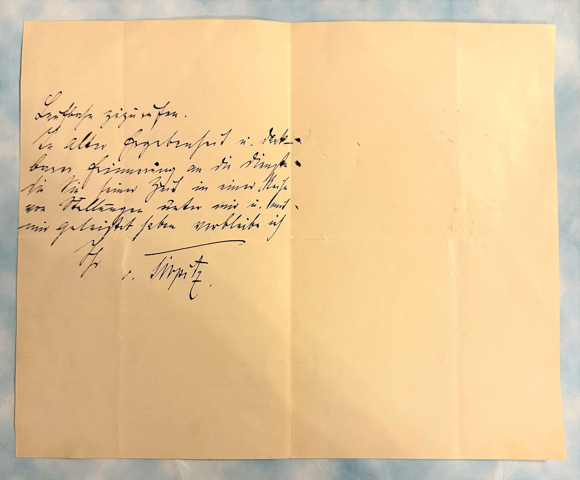 Historical Grouping: Admiral Alfred von Tirpitz - Rare Shoulder Board and Letter - Derrittmeister Militaria Group