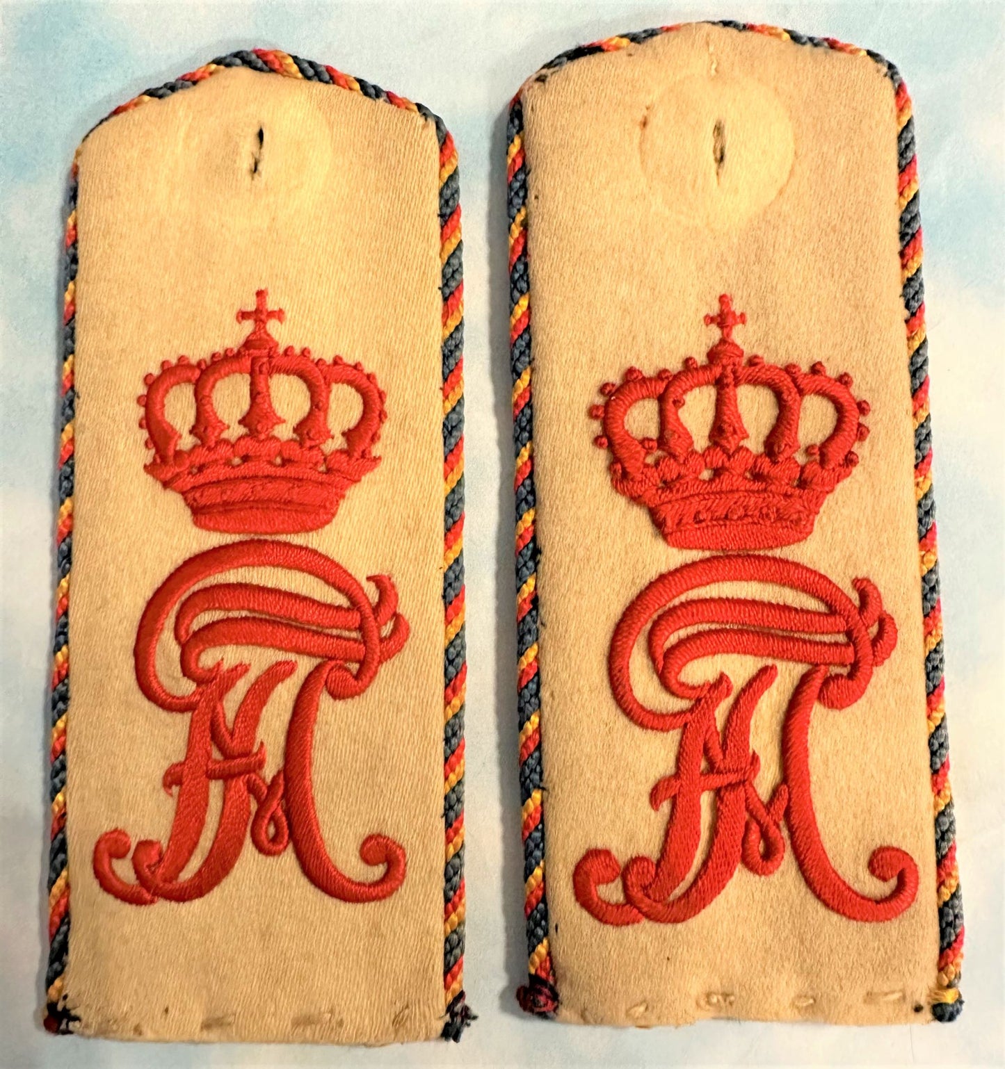 Mecklenburg-Schwerin Shoulder Boards - One-Year Volunteer, Grenadier Regiment Nr. 89 - Derrittmeister Militaria Group