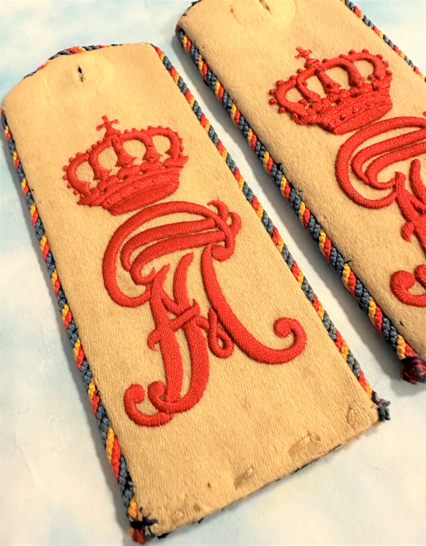 Mecklenburg-Schwerin Shoulder Boards - One-Year Volunteer, Grenadier Regiment Nr. 89 - Derrittmeister Militaria Group