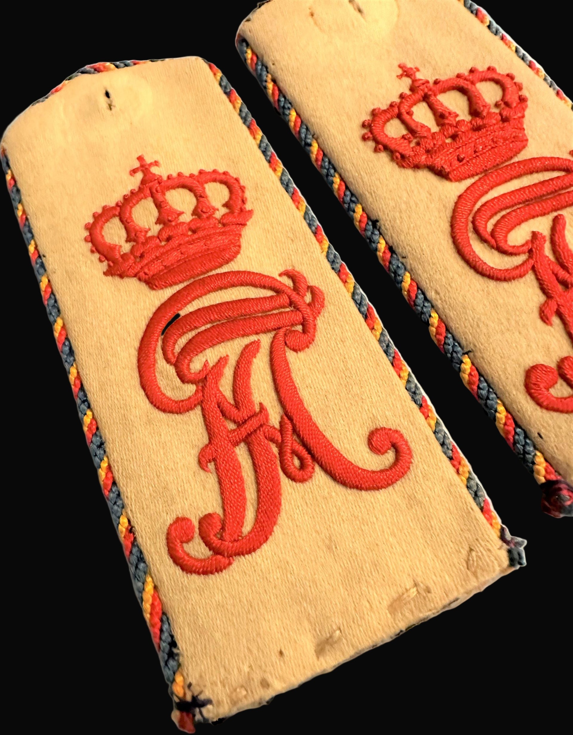 Mecklenburg-Schwerin Shoulder Boards - One-Year Volunteer, Grenadier Regiment Nr. 89 - Derrittmeister Militaria Group