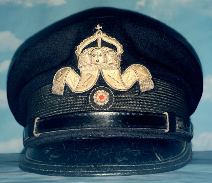 Imperial German Navy Deck Officer Visor Cap - Winter Version - Zeppelin - Derrittmeister Militaria Group