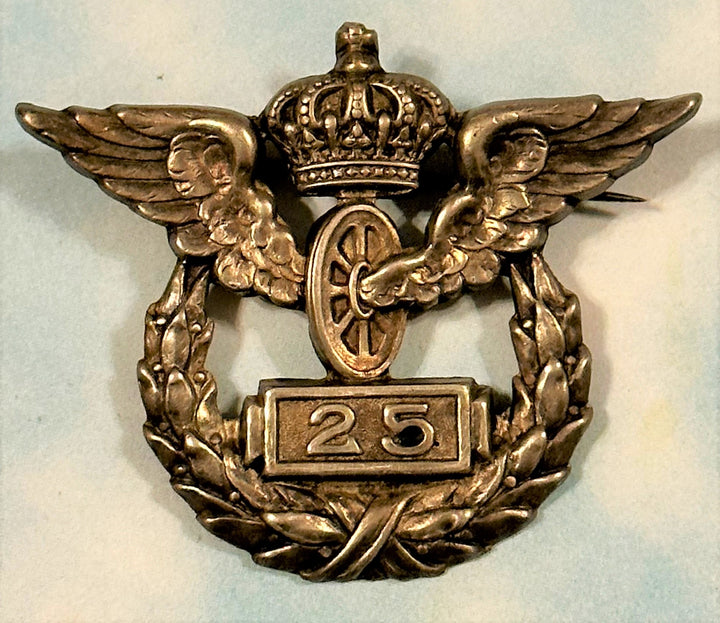 Germany Badge for 25 years Long Service in the Railway System for 25 years - Silver Hallmarking - Derrittmeister Militaria Group