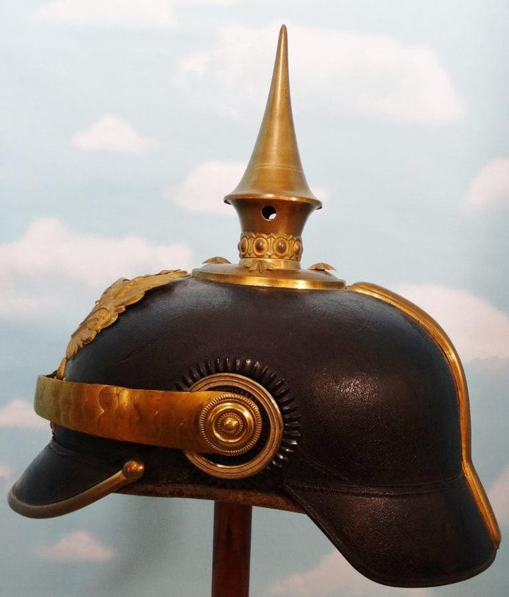 Prussia Pickelhaube / Spiked Helmet for Officer in Infanterie Rgt NR 74, NR 77, NR 78, NR 164, or NR 165 - Derrittmeister Militaria