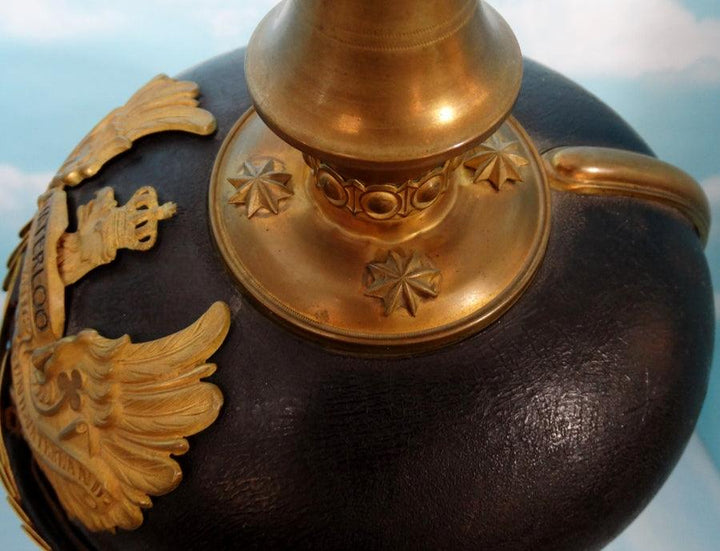 Prussia Pickelhaube / Spiked Helmet for Officer in Infanterie Rgt NR 74, NR 77, NR 78, NR 164, or NR 165 - Derrittmeister Militaria