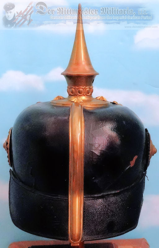 Rare Baden Artillery Regiment Pickelhaube - Identified Medical Officer - Derrittmeister Militaria Group