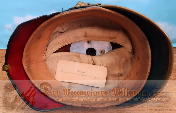 Rare Baden Artillery Regiment Pickelhaube - Identified Medical Officer - Derrittmeister Militaria Group