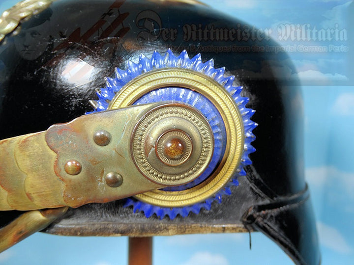Braunschweig Pickelhaube / Spiked Helmet for Landwehr Officer in Infantry Rgt 92 - Derrittmeister Militaria Group