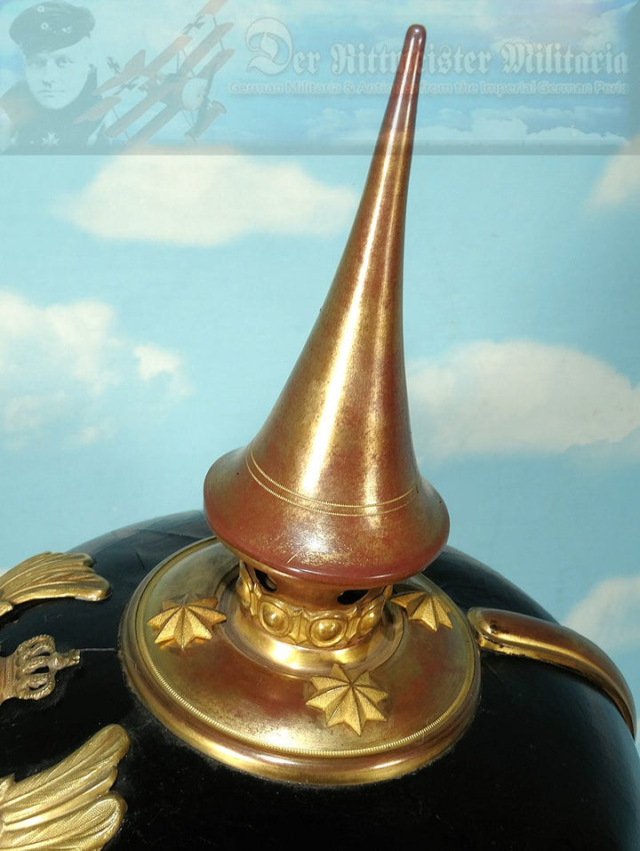 Braunschweig Pickelhaube / Spiked Helmet for Landwehr Officer in Infantry Rgt 92 - Derrittmeister Militaria Group