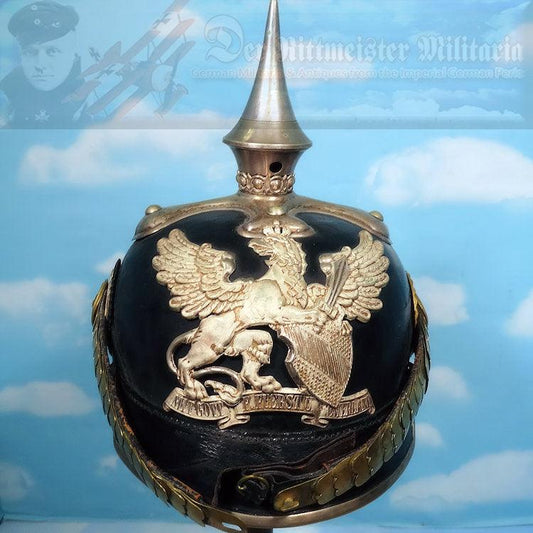 Baden Pickelhaube / Spiked Helmet for Fähnrich in Dragoner-Regiment - Derrittmeister Militaria