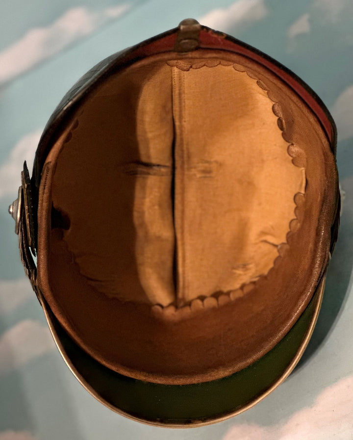 Prussia Pickelhaube / Spiked Helmet for Officer in 1. Garde-Rgt ZU FUß with Semper Talis Bandeau - Derrittmeister Militaria Group