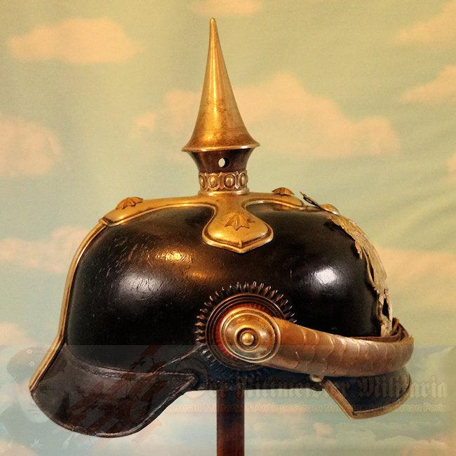 Wurttemberg Pickelhaube / Spiked Helmet for Officer in Dragoner-Regiment Königin Olga (1. Württ.) Nr 25 - Derrittmeister Militaria