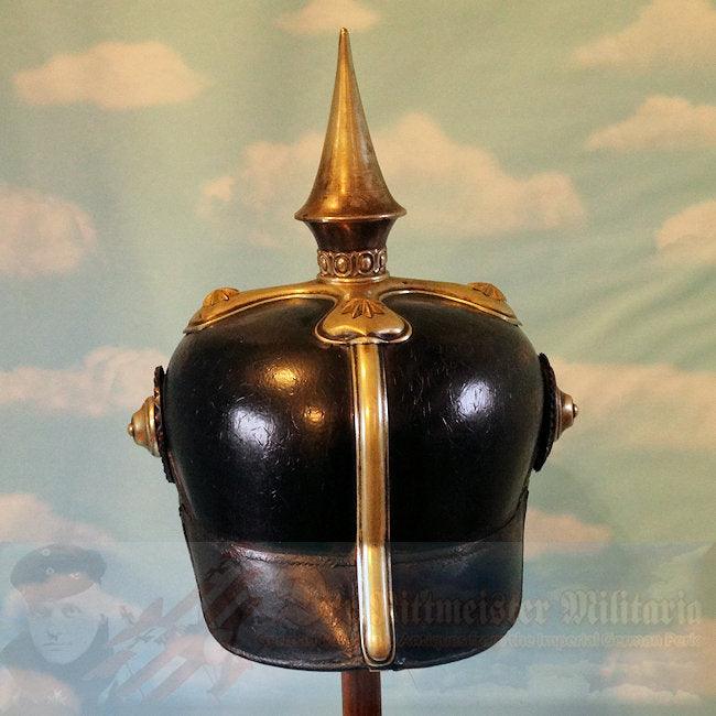 Wurttemberg Pickelhaube / Spiked Helmet for Officer in Dragoner-Regiment Königin Olga (1. Württ.) Nr 25 - Derrittmeister Militaria
