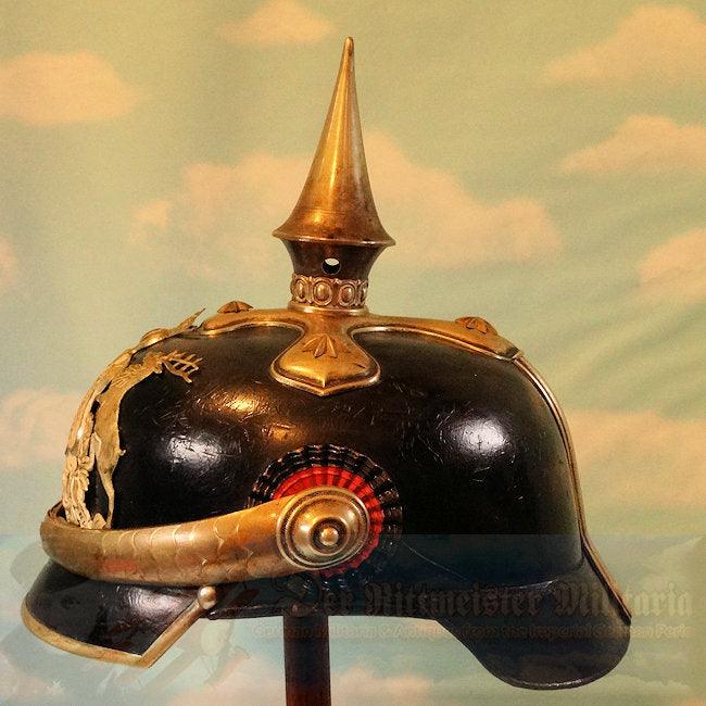 Wurttemberg Pickelhaube / Spiked Helmet for Officer in Dragoner-Regiment Königin Olga (1. Württ.) Nr 25 - Derrittmeister Militaria