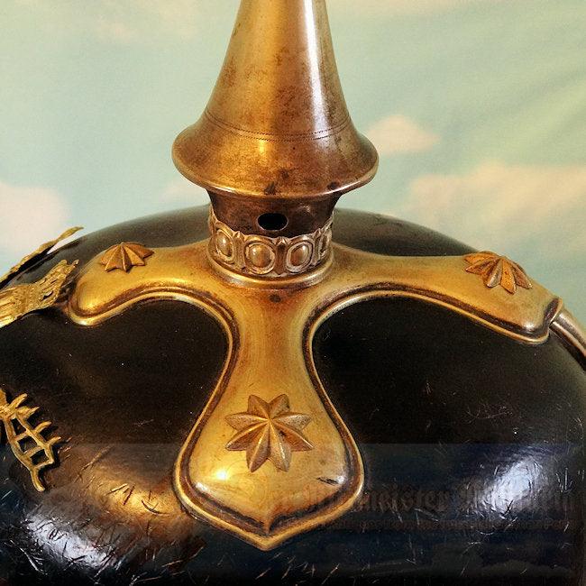 Wurttemberg Pickelhaube / Spiked Helmet for Officer in Dragoner-Regiment Königin Olga (1. Württ.) Nr 25 - Derrittmeister Militaria