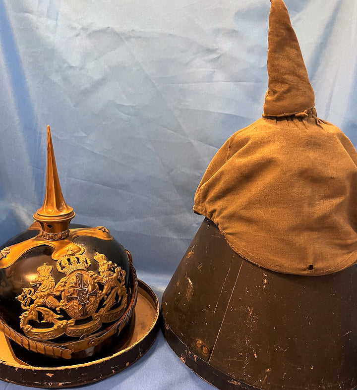 Bavaria Pickelhaube / Spiked Helmet for Officer in Reserve Infantry - Derrittmeister Militaria Group