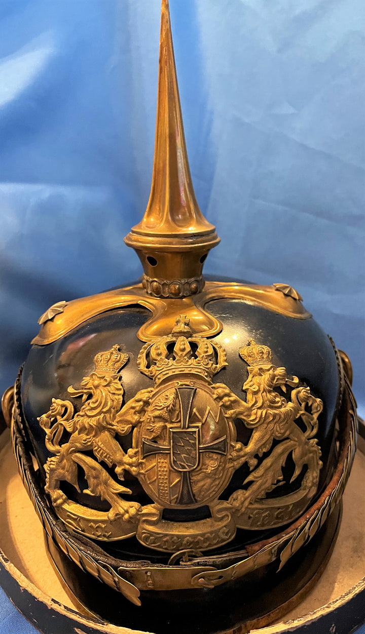 Bavaria Pickelhaube / Spiked Helmet for Officer in Reserve Infantry - Derrittmeister Militaria Group