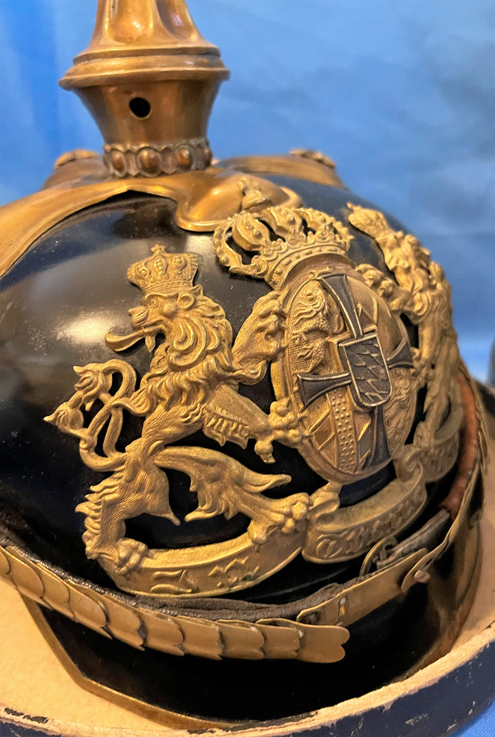 Bavaria Pickelhaube / Spiked Helmet for Officer in Reserve Infantry - Derrittmeister Militaria Group