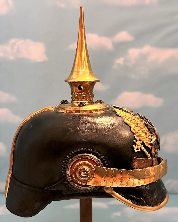 Ruess Pickelhaube / Spiked Helmet for Officer in Infanterie Rgt 96 - Derrittmeister Militaria Group