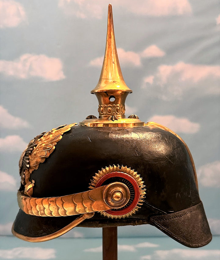 Ruess Pickelhaube / Spiked Helmet for Officer in Infanterie Rgt 96 - Derrittmeister Militaria Group