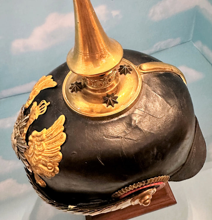 Ruess Pickelhaube / Spiked Helmet for Officer in Infanterie Rgt 96 - Derrittmeister Militaria Group
