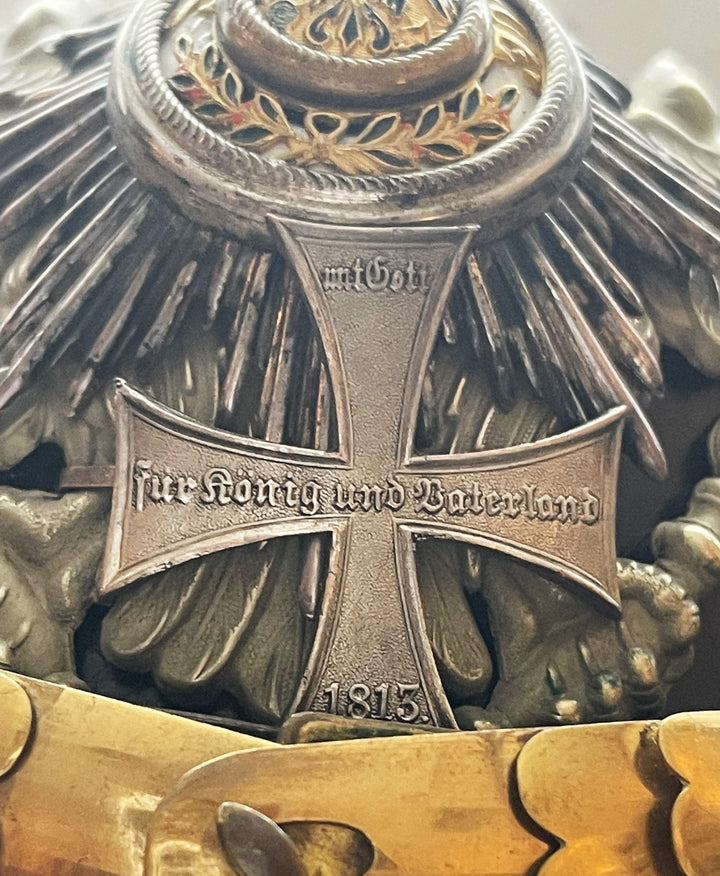 Prussia Pickelhaub / Spiked Helmet for an Reserve Officer in 2 Garde Dragoner Rgt - Derrittmeister Militaria