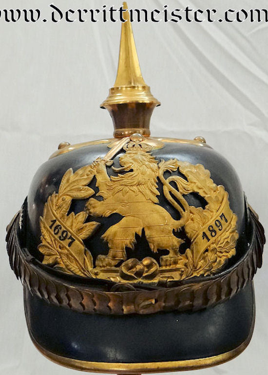 Hesse Darmstadt Pickelhaube / Spiked Helmet for Officer in Infanterie Rgt 117 - Derrittmeister Militaria Group