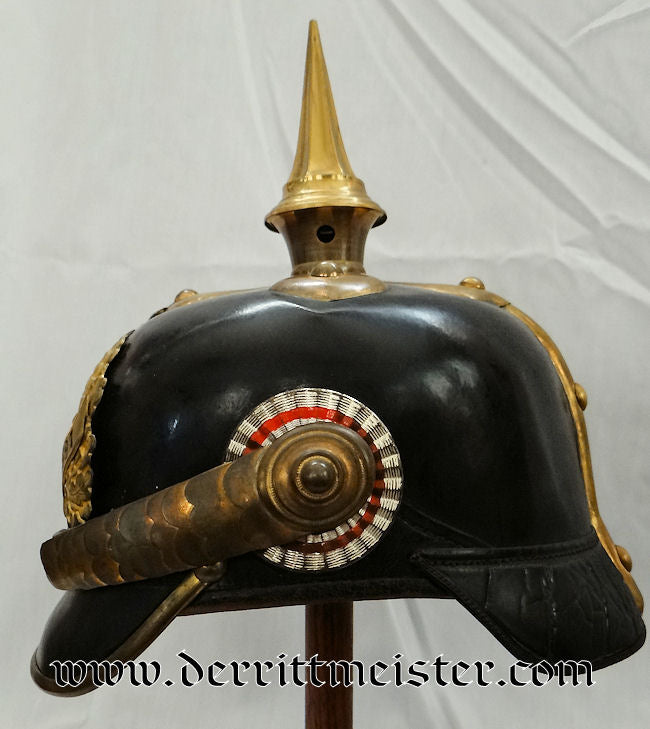 Hesse Darmstadt Pickelhaube / Spiked Helmet for Officer in Infanterie Rgt 117 - Derrittmeister Militaria Group
