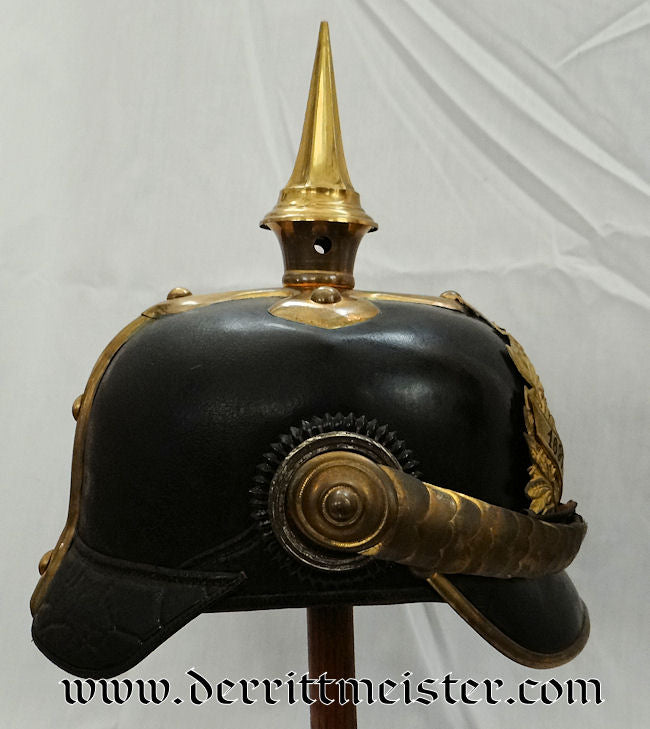 Hesse Darmstadt Pickelhaube / Spiked Helmet for Officer in Infanterie Rgt 117 - Derrittmeister Militaria Group