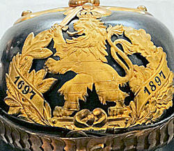 Hesse Darmstadt Pickelhaube / Spiked Helmet for Officer in Infanterie Rgt 117 - Derrittmeister Militaria Group