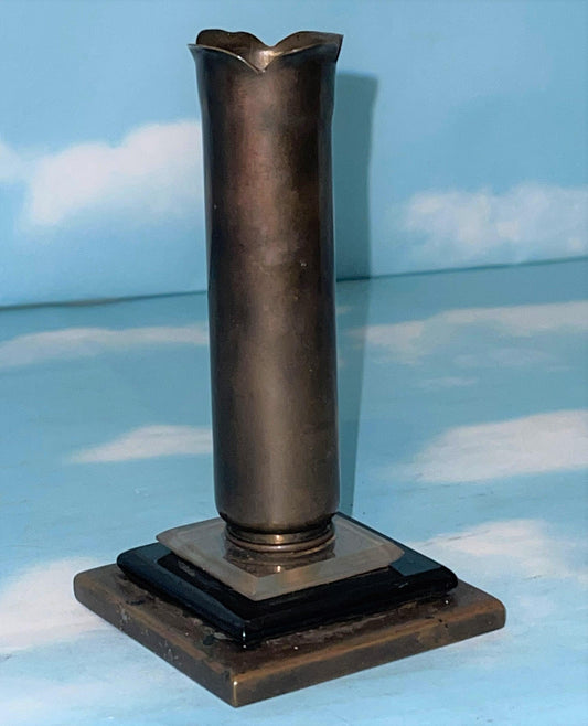 Germany Trench Art Vase, Candlestick or Ink Pen Holder - Derrittmeister Militaria