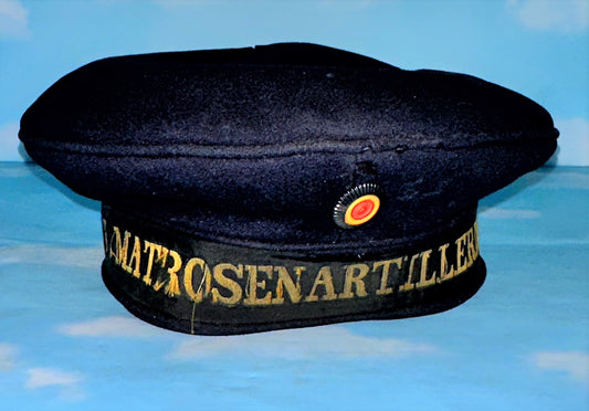 German Mütze for Enlisted Sailor onboard the 1.V. Martosenartillerie=Abtl. Identified Hemmerich - Derrittmeister Militaria Group