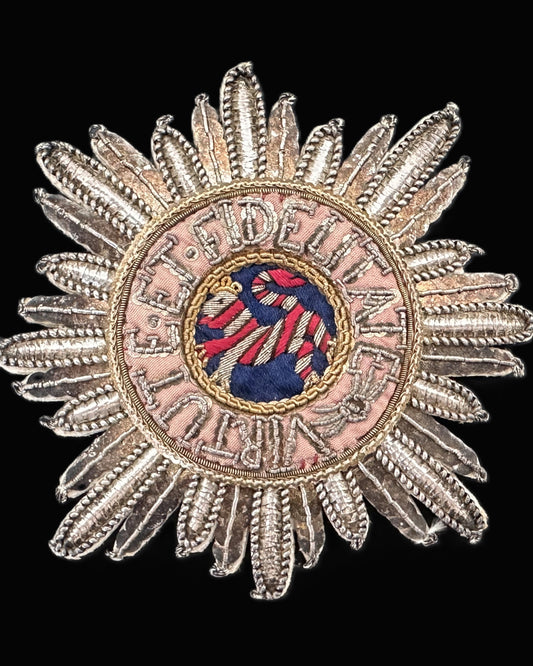 Imperial German Embroidered Breast Star with the Motto "Virtute et Fidelitate"