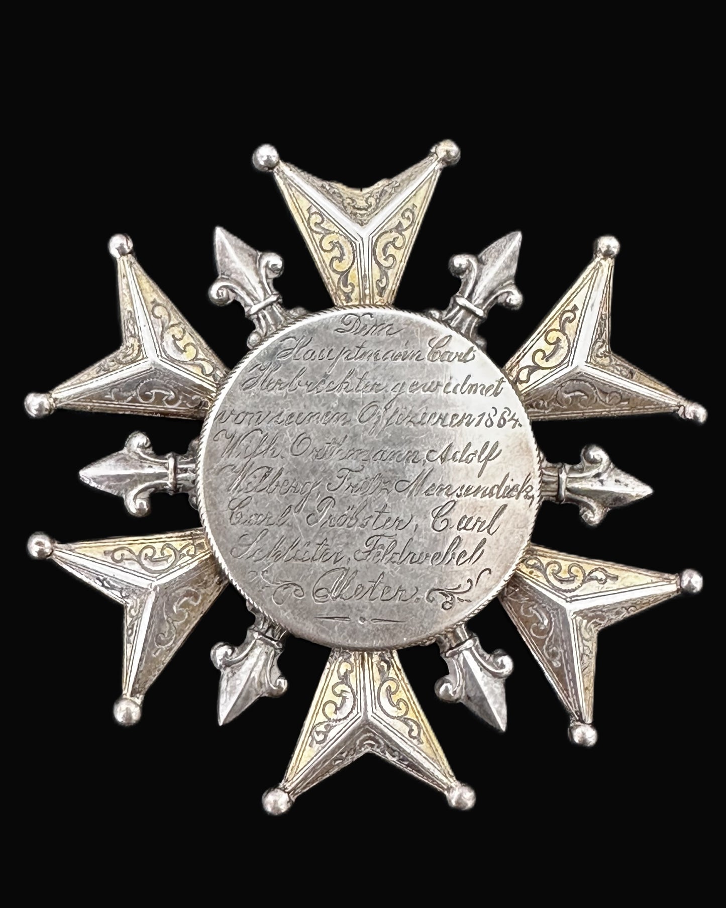 Silver Star Presentation Plaque – Officer Dedication, 1864