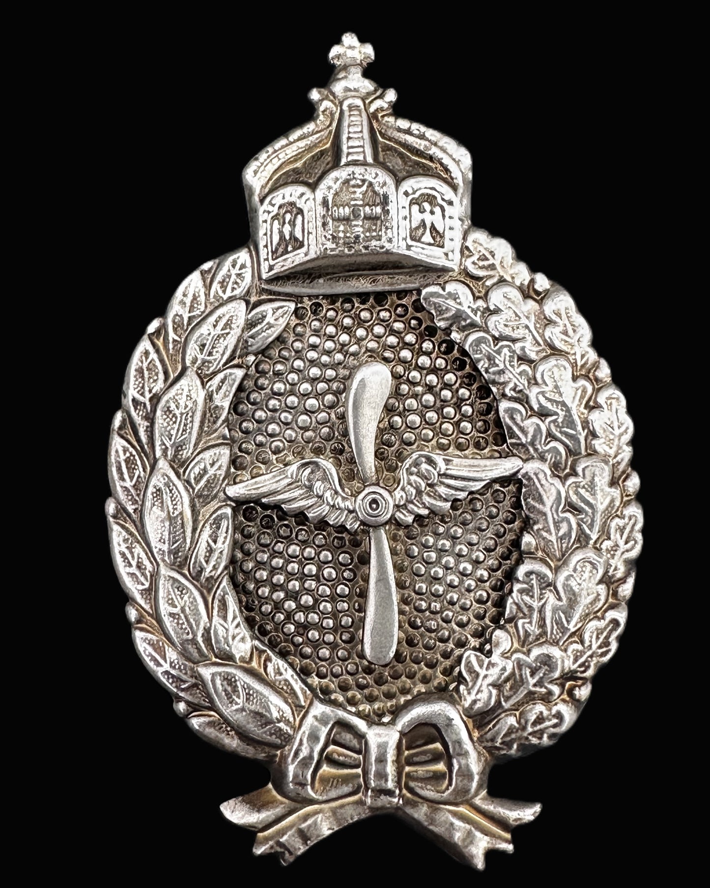 Imperial German Silver Pilot's Badge - Marked .800